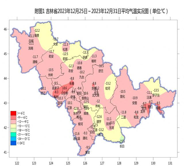 全省平均降水量 2.0 毫米，较常年多 33%。其中，延边较常年少 80%，其他地区较常年多 6%～200%（附图 2）。