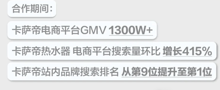 图注：卡萨帝热水器和小红书合作的收获