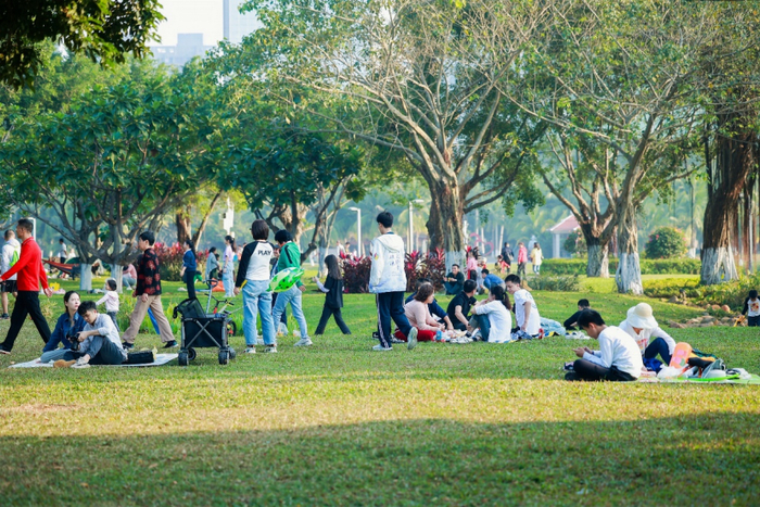 元旦小长假的海口万绿园
