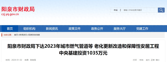 1035万元下达！阳泉这些地方的居民有福了！