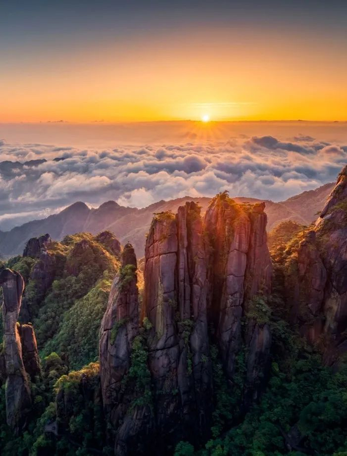 含鄱口|玉京峰|日出_新浪新闻