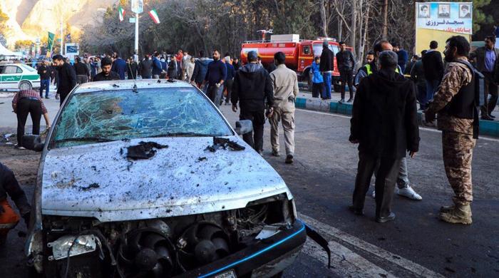 爆炸现场，图自伊朗媒体
