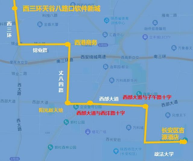 运行线路如图所示:★运行时长:约80分钟★运行路线:机场—软件新城