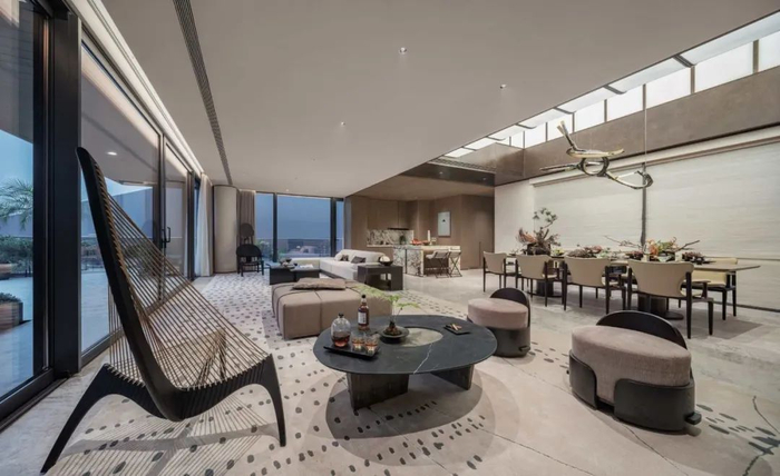 ▲由吴滨操刀的塔希提两叠别墅样板间实景