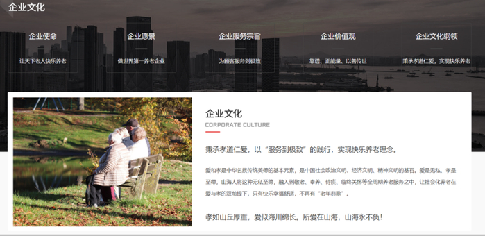  山海集团官网截图