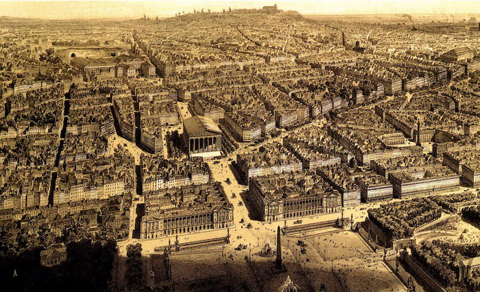 1870年左右的巴黎，豪斯曼男爵设计的又长又直的大道