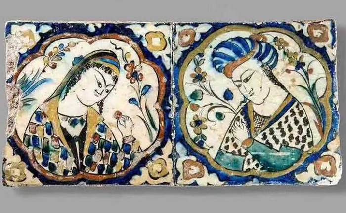 人物纹砖 15-16世纪 伊朗马赞达兰省沙赫萨瓦尔出土 伊朗国家博物馆藏