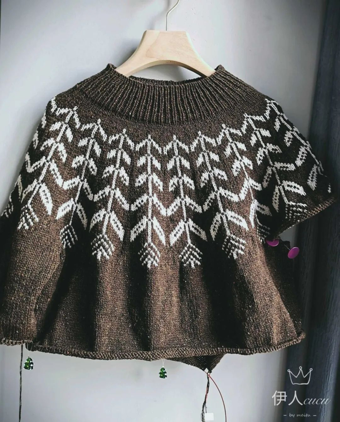 麦穗,仿淘宝款文艺复古提花毛衣(附教程)