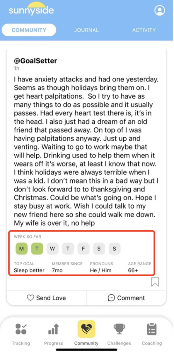 Sunnyside 的社区页面｜图片来源：Sunnyside