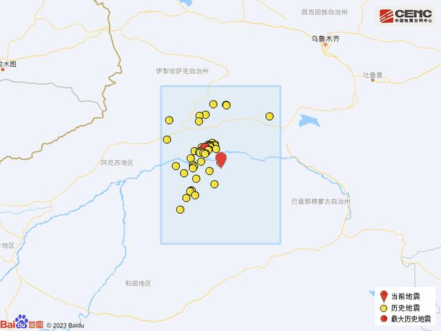 根據中國地震臺網速報目錄,震中周邊200公里內近5年來發生3級以上地震