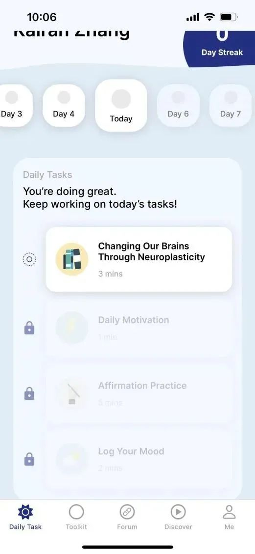 Reframe 每日任务｜图片来源：Reframe