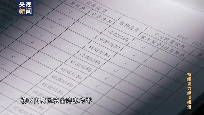 相关辖区内房屋“安全隐患为零”。图源：央视新闻