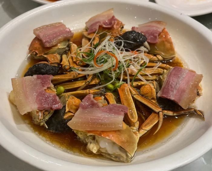 毛蟹蒸咸肉