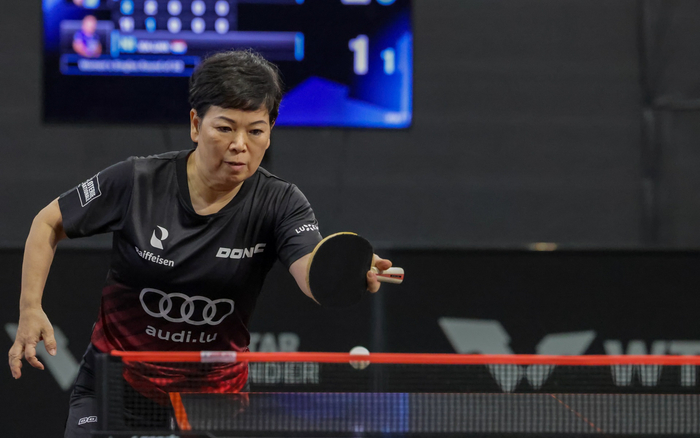 年龄和排名都不是问题，倪夏莲成为多哈赛女单16强最大黑马。  图/WTT