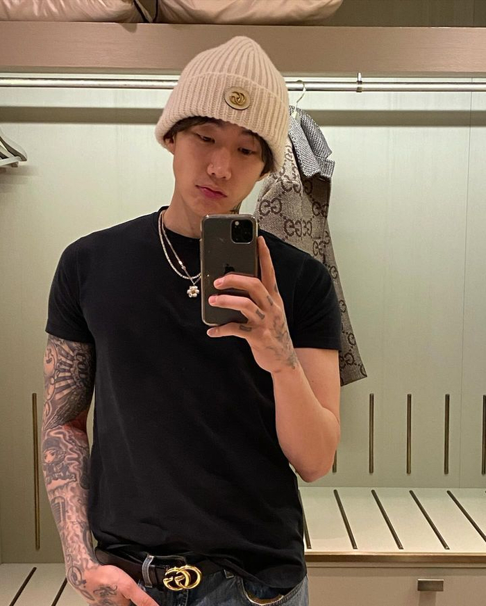 朴宰范出席gucci2024秋冬男装秀
