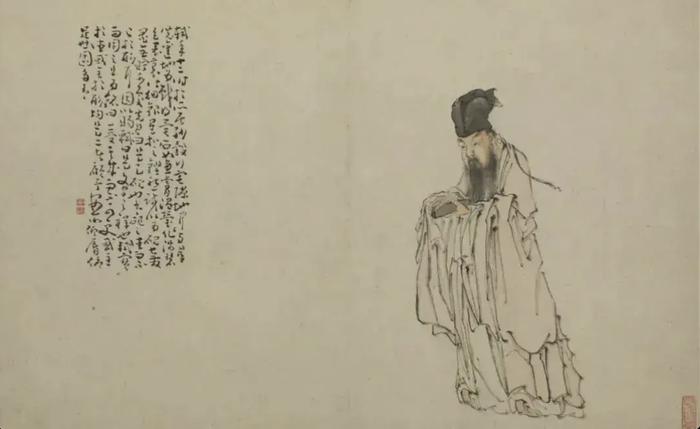 清 黄慎《东坡玩砚图》故宫博物院藏  （注：非此次展品）  澎湃新闻 资料  
