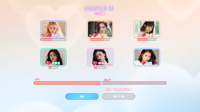 《完蛋》第四章好感度结算页面