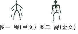             图一  需（甲文）图二  需（金文）          
