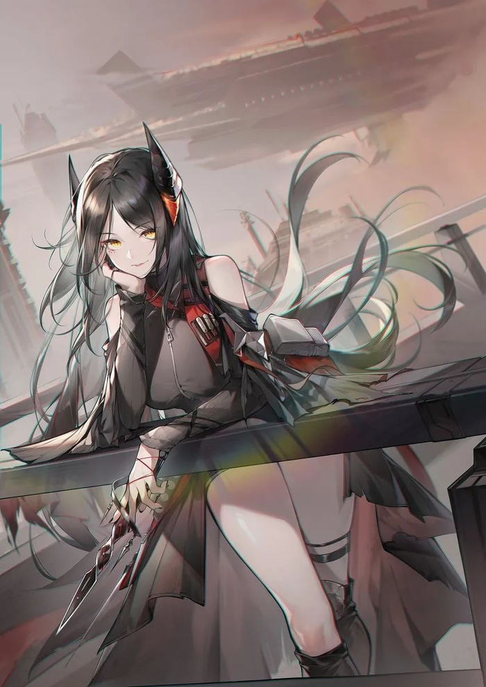 【颜落的美图|壁纸】她的腿好白啊|明日方舟_新浪新闻