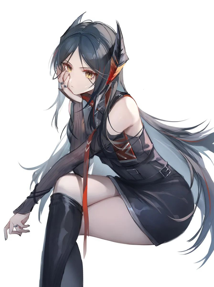 【颜落的美图|壁纸】她的腿好白啊|明日方舟_新浪新闻