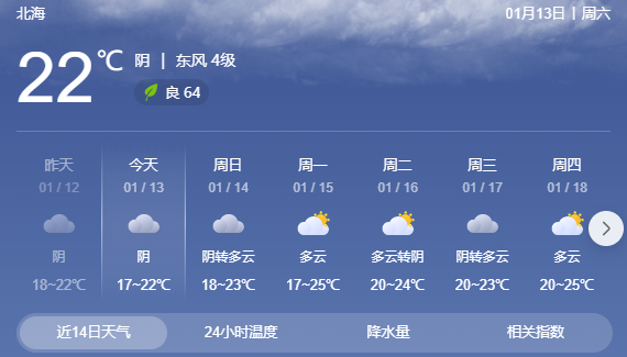 棉袄又要收起来了北海最高气温将达25