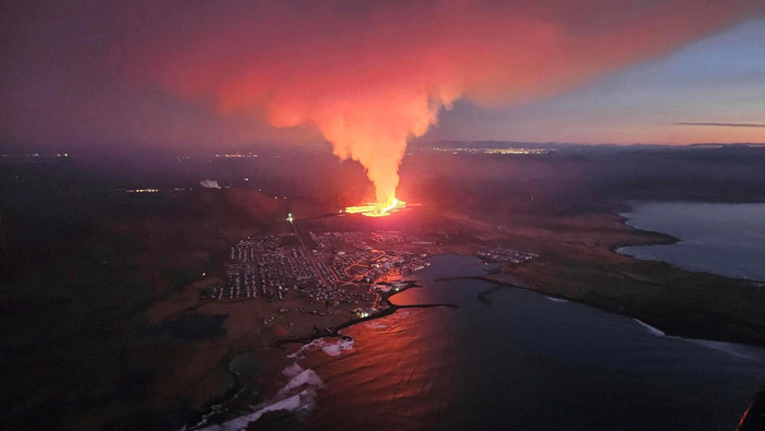 冰岛:火山喷发|冰岛|新华社|大西洋_新浪新闻