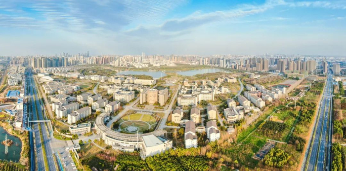 安徽大学磬苑校区俯瞰。王牌 摄