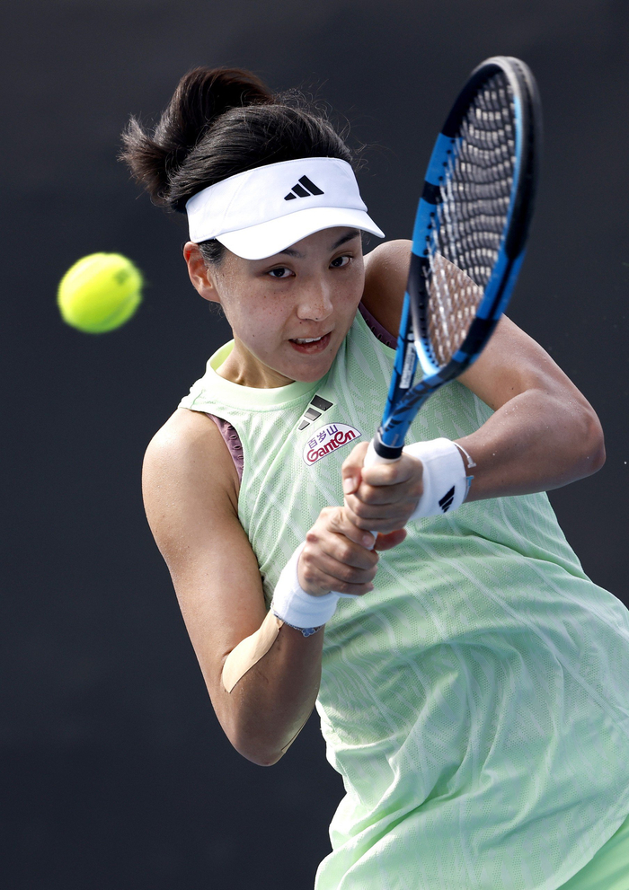 王欣瑜在比赛中。