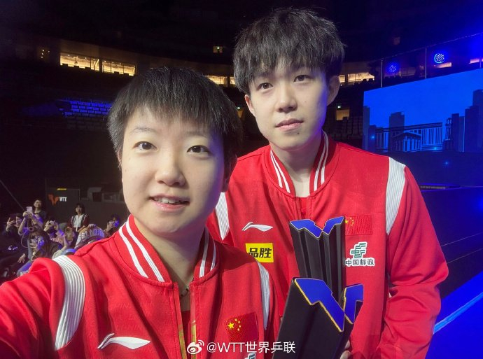 王楚钦/孙颖莎混双夺冠。
