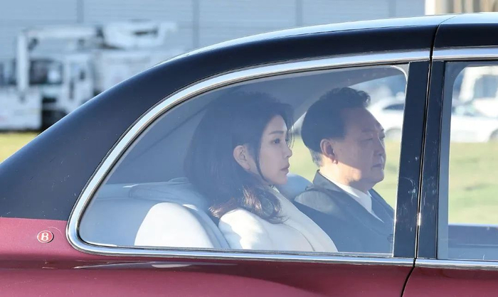 韩国总统尹锡悦和其夫人金建希。视觉中国 图