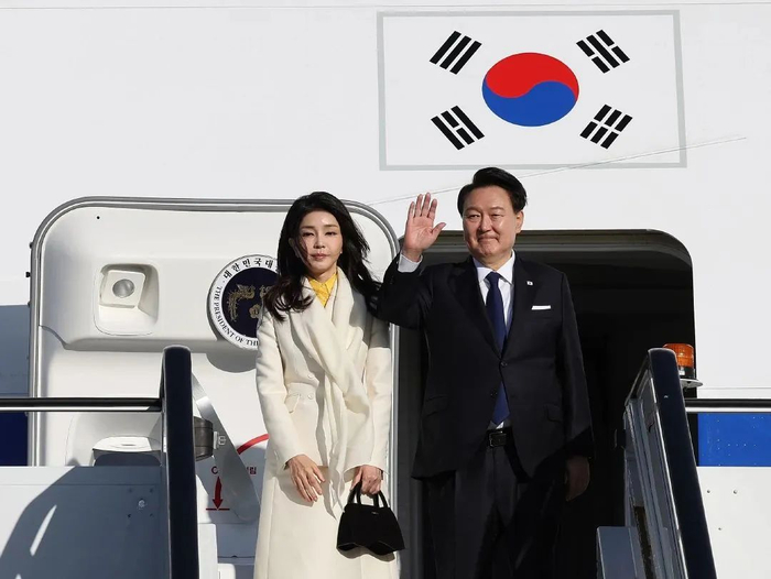 韩国总统尹锡悦和其夫人金建希。视觉中国 图