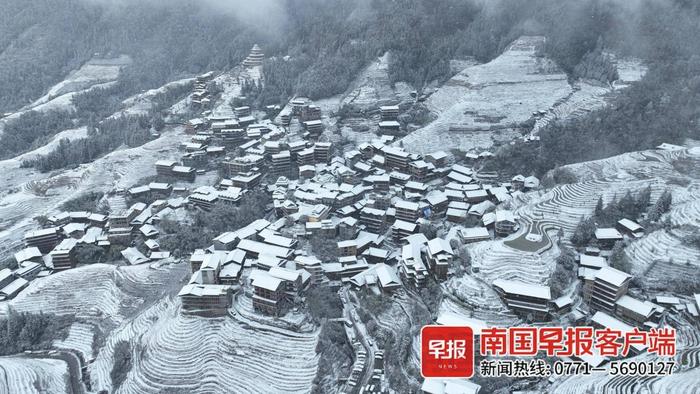 廣西多地迎新年瑞雪桂林市區時隔多年再現雪景