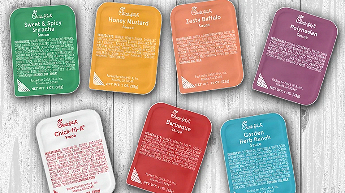 Chick-fil-A的酱料；图片来源：mashed