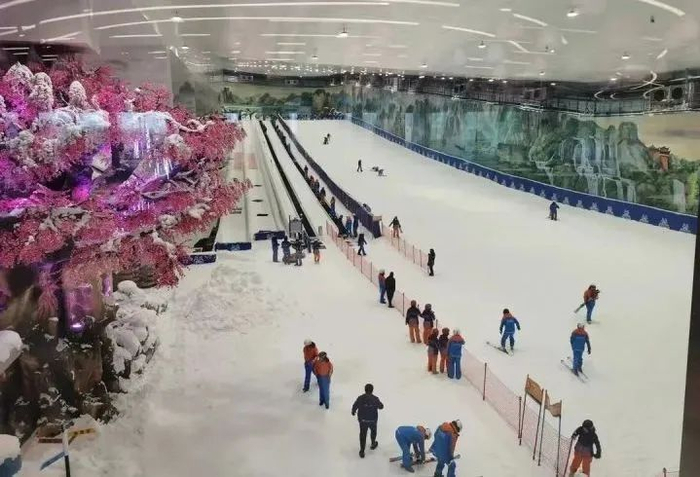 天台山雪乐园实景图