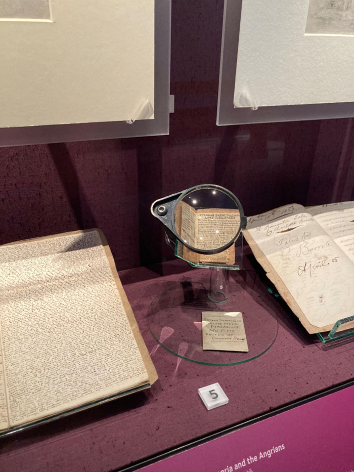 夏洛蒂制作的小书，放大镜下那本特别小特别小的书便是