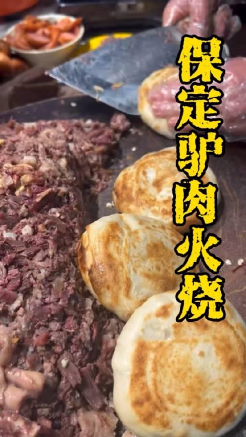 保定人也有自己的漢堡就是驢肉火燒俗稱donkeyburger