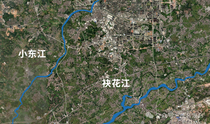 小东江袂花江卫星示意图