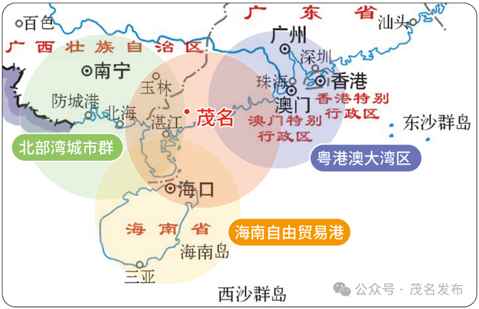 茂名地理位置示意图