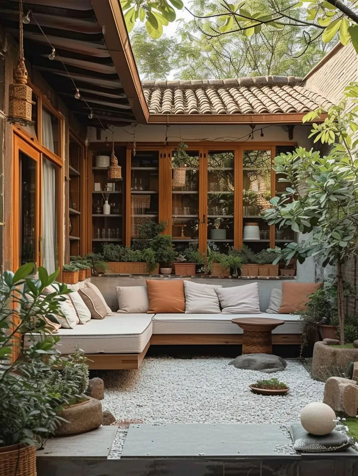 等60岁退休后,回乡下建个农家小院,种上花草,时不时邀老友来聚!