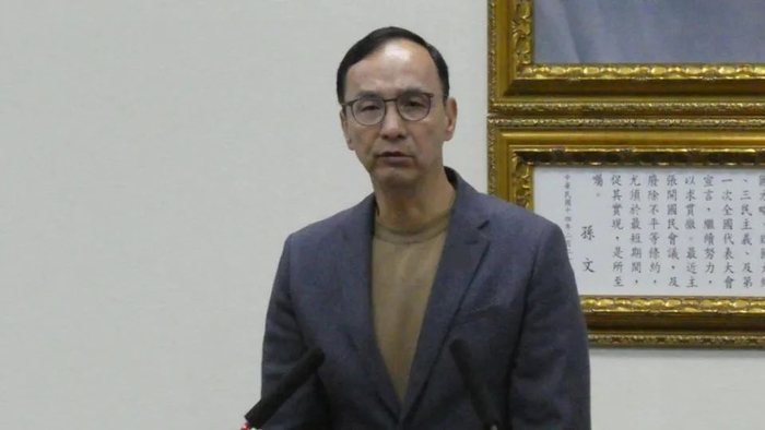 资料图：国民党主席朱立伦主持国民党中常会