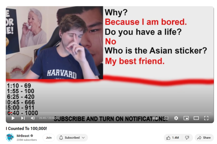 图源：Mrbeast的油管账号