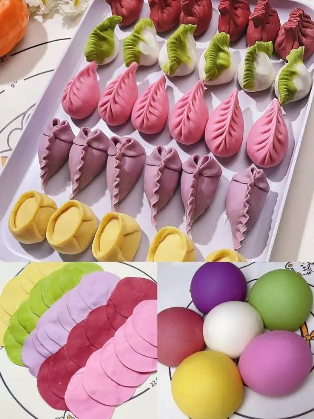 39.9元20包!铁棍山药果蔬五彩饺子粉,无添加,好吃,好看,又好用!