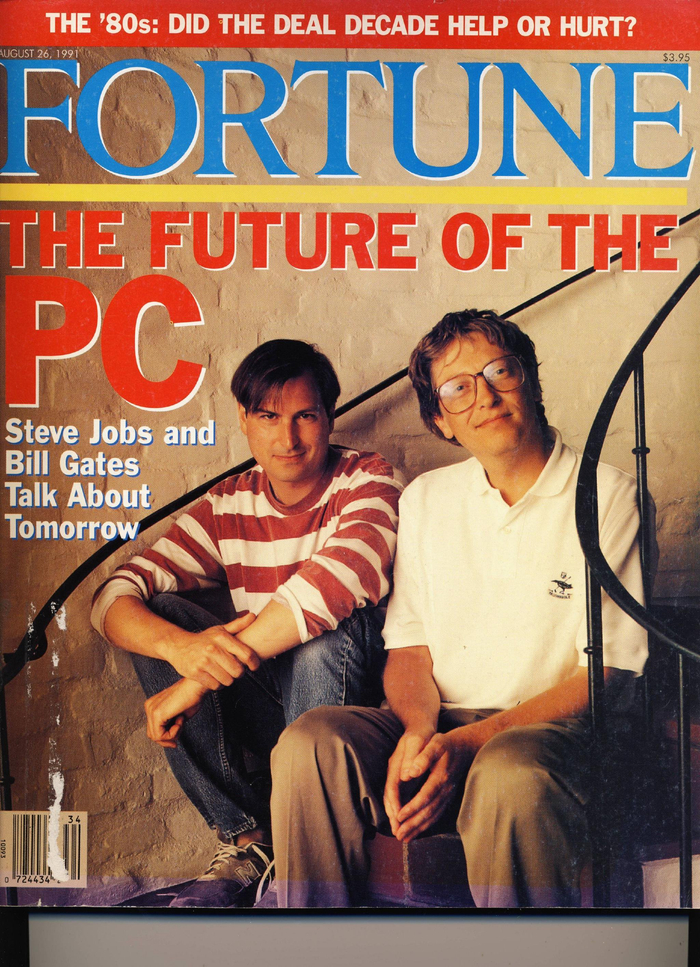 （离开苹果的）乔布斯和盖茨，图/ David Graham