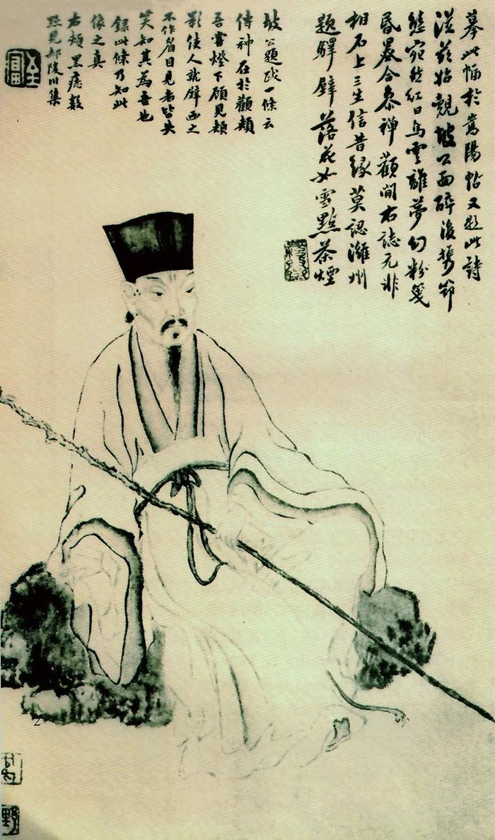 东坡扶杖醉坐图（上海博物馆藏）