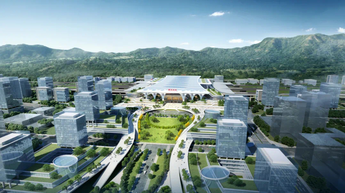 重庆东站效果图 图：西南铁路