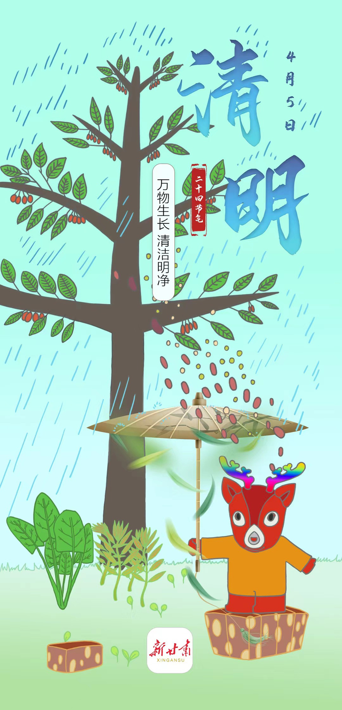 这组二十四节气手绘海报,明媚!|二十四节气|小鹿|里夏_新浪新闻