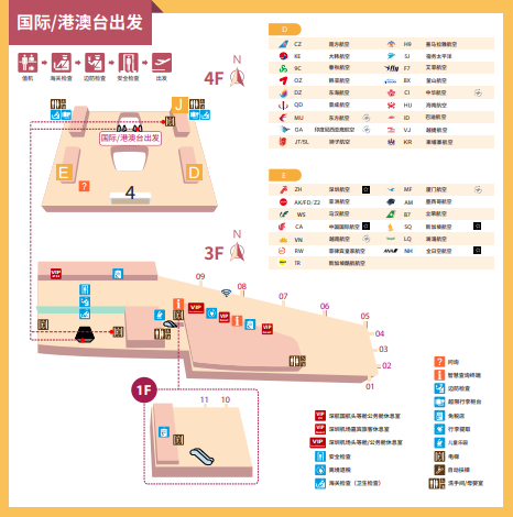 掌握乘机"四步曲">深圳机场全流程出行指南来啦登机口1-11号→国际及