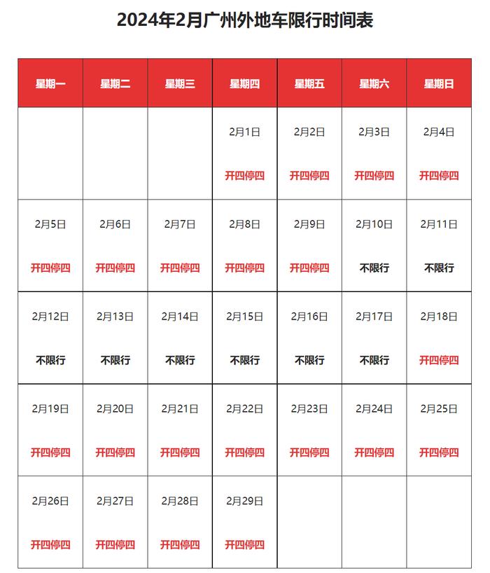 广州2月限行规定03为方便广大市民出行,春节前后部分线路服务时间有