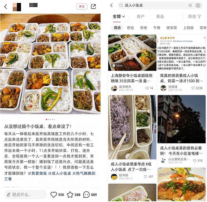 成人小饭桌，图源小红书