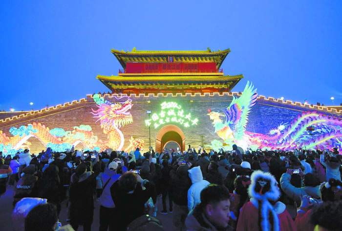 古城赏灯迎新春|古城|灯会|正定古城_新浪新闻